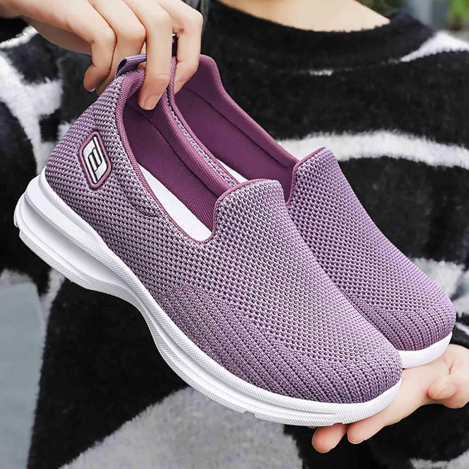 Women's Woven Orthopedic Breathable Soft Shoes Arch Support, Diabetes Foam Shoes Walking Anti-Skid Sports Shoes 2024 New Fall