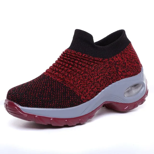 YWEEN Women Platform Sneakers Spring ladies Wedges Casual Shoes Women Trainers Comfortable Femme Height Increasing Women Shoes